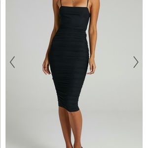Showpo COMING FOR YOU MESH MIDI DRESS IN BLACK MESH. Never worn, new with tags.